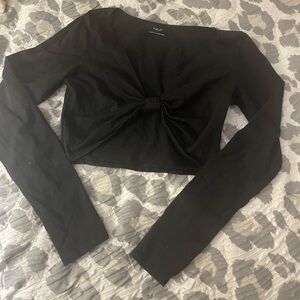 Urban Outfitters Out from Under longsleeve black crop top